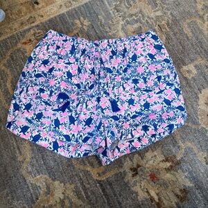 Vineyard Vines Pink and Blue Floral draw string Shorts size medium